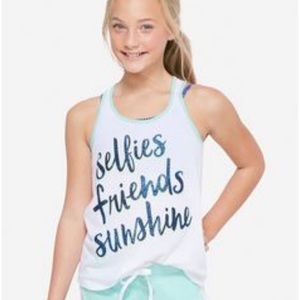 Justice Girls shirt “Selfies Friends Sunshine”